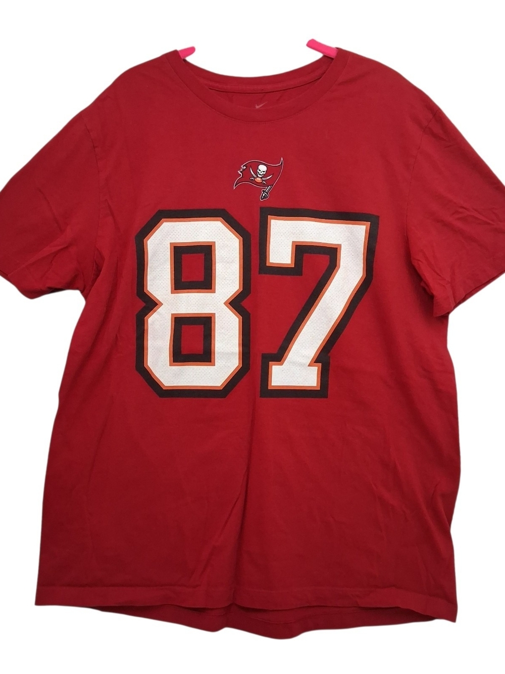 The Nike Tee Gronkowski #87 Tampa Bay Bucs NFL Football Red Size XL SS Shirt